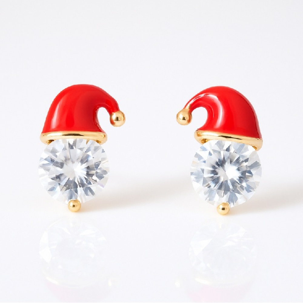 Festive Red Santa Hat Earrings